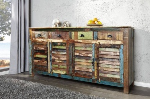 COMODA/BUFET, JAKARTA 160CM, DIN LEMN RECICLAT, DESIGN SHABBY CHIC/VINTAGE, ARTIM GROUP SELECTION - Img 8