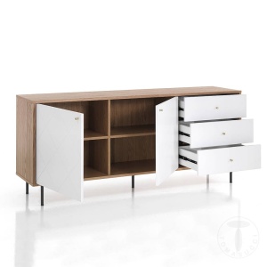 COMODA/BUFET LIVING 176CM, LITTLE DIAMOND, COD 3644, STIL MODERN, REALIZAT DIN MDF SI SUPORT DE METAL - Img 2