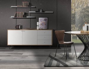 COMODA/BUFET LIVING 176CM, LITTLE DIAMOND, COD 3644, STIL MODERN, REALIZAT DIN MDF SI SUPORT DE METAL - Img 6