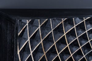 COMODA/BUFET LIVING, ILLUSION 177CM, LEMN DE MANGO, NEGRU/AURIU, ARTIM GROUP SELECTION - Img 4