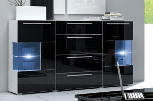 COMODA CU LED ROMA KM DESIGN MODERN - Img 1