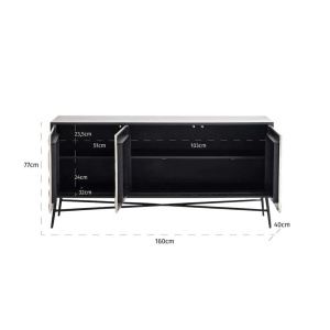 COMODA ELEGANTA, TETRO, AURIU, METAL, LEMN MANGO/MDF, RICHMOND INTERIORS - Img 5