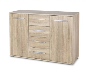 COMODA LIMA KM-4, STEJAR SONOMA, DIN PAL MELAMINAT, STIL MODERN - Img 1