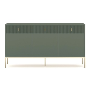 COMODA LIVING 155CM, ARTIM MEBLE, CU 3 USI, REALIZATA DIN MDF, CULOARE VERDE, STIL MODERN