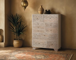 COMODA LIVING 90CM, COD 2183, DIN LEMN DE MANGO, CULOARE NATUR, ARTIM GROUP SELECTION