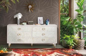 COMODA LIVING, ARTIM 1082, DIN LEMN DE MANGO, SCULPTAT MANUAL, ARTIM GROUP SELECTION