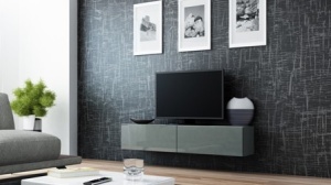 COMODA LIVING RTV VIGO 140 MINI GRI DESIGN MODERN CM