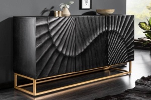 COMODA NEAGRA , SCORPION, LEMN MASIV MANGO 140CM, REALIZATA MANUAL, ARTIM GROUP SELECTION - Img 2