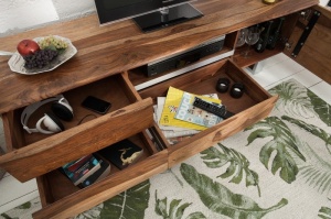 COMODA TV 160CM, MAMMUT, COD 38914, DIN LEMN MASIV DE TRANDAFIR, DESIGN VINTAGE - Img 3