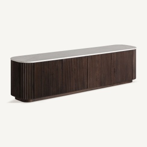 COMODA TV CENVES 200CM, DIN LEMN DE MANGO SI MARMURA, DESIGN CONTEMPORAN, VICAL HOME