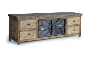 COMODA TV LIVING, GINER 1282, DIN LEMN DE MANGO SI METAL, ARTIM GROUP SELECTION