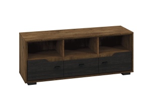 COMODA TV SHELVE 10 DIN PLACI LAMINATE DE CALITATE CU 3 SERTARE CULOARE STEJAR