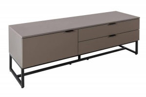 COMODA TV, STIL INDUSTRIAL, X7 140CM, DIN LEMN STRATIFICAT SI METAL, GRI MAT, COD 41620 - Img 6