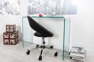 CONSOLA/BIROU 100CM, DIN STICLA, FANTOME, DESIGN MODERN - Img 2