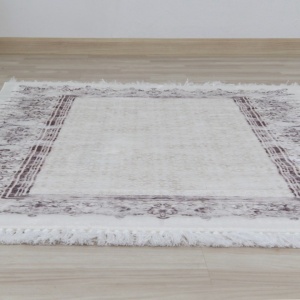 Covor 80x150 cm, crem/maro, LINON, 0000203327