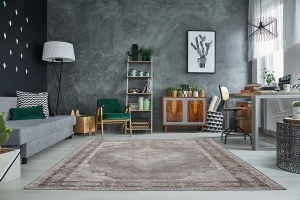 COVOR DIN BUMBAC MODERN ART, 240X160CM, GRI/BEJ STIL MODERN