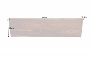 CUIER DIN METAL SI LEMN MASIV, MAMMUT 80CM, COD 40956, ASPECT INDUSTRIAL - Img 7
