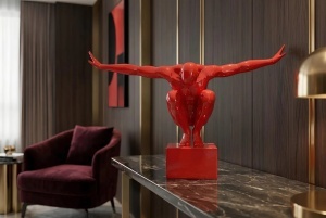 DECORATIUNE, JUMPER 50CM, REALIZAT DIN POLIRASINA, CULOARE ROSIE, REALIZAT MANUAL, ARTIM GROUP SELECTION