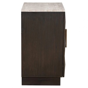 DULAP CLAREMONT, 85 CM, 7874, BEJ/MARO, DIN LEMN DE STEJAR SI MARMURA, RICHMOND INTERIORS - Img 3