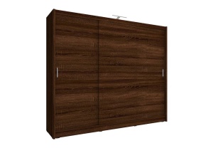 DULAP DORMITOR CU LED WIKI I 250 STEJAR SONOMA CIOCOLATIU DESIGN MODERN PSK