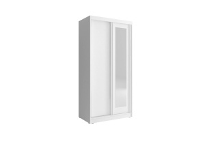 DULAP DORMITOR CU OGLINDA ALASKA 100 ALB DESIGN MODERN PSK - Img 2