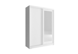DULAP DORMITOR CU OGLINDA ALASKA 150 ALB DESIGN MODERN PSK - Img 2
