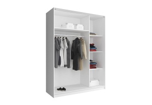 DULAP DORMITOR MIKA V 150 ALB DESIGN MODERN PSK - Img 2