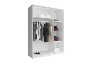 DULAP DORMITOR MIKA VI 150 ALB DESIGN MODERN PSK - Img 2