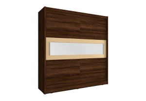 DULAP DORMITOR WIKI IV 180 STEJAR SONOMA CIOCOLATIU DESIGN MODERN PSK - Img 1