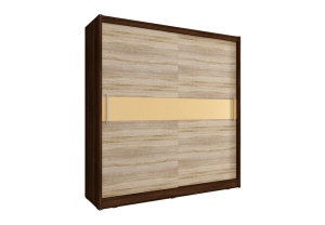 DULAP DORMITOR WIKI V 180 STEJAR SONOMA + CIOCOLATIU DESIGN MODERN PSK