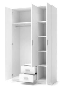 DULAP LIMA S-3, ALB, DIN PAL MELAMINAT, STIL MODERN, HALMAR - Img 2