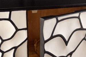 DULAP LIVING, 120CM, LEMN DE MANGO/METAL, ALB/NEGRU, ARTIM GROUP COLLECTION - Img 4