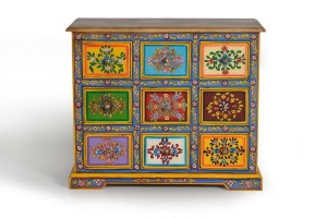 DULAP LIVING BERRY 70CM, MULTICOLOR, LEMN DE MANGO SI MDF, GINER Y COLOMER