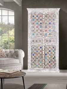 DULAP LIVING CU 4 USI, 185CM, LEMN DE MANGO, REALIZAT MANUAL, ARTIM GROUP SELECTION