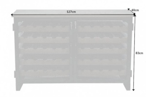 DULAP PENTRU STICLE, BODEGA 127CM, COD 40449, METAL SI LEMN PIN - Img 7