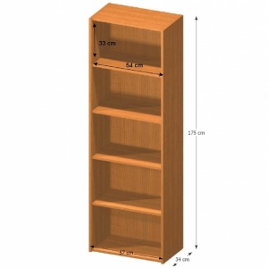 ETAJERA INALTA TEMPO ASISTENT NEW 001, CU RAFTURI, CIRES, DIN PAL MELAMINAT, STIL MODERN, TK - Img 3