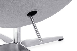 FOTOLIU CONFORTABIL EGG CLASSIC, GRI DESCHIS 18/CROM, DIN CASMIR SI METAL, STIL MODERN B2 - Img 8