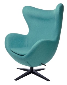 FOTOLIU CONFORTABIL EGG SZEROKI, TURCOAZ 12/NEGRU, DIN CASMIR SI METAL, STIL MODERN B2