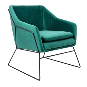 FOTOLIU CONFORTABIL EMMA, VERDE INCHIS/NEGRU, DIN CATIFEA SI METAL, STIL MODERN - Img 4