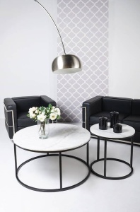 FOTOLIU CONFORTABIL SOFT LC2, NEGRU/CROM, DIN PIELE NATURALA SI METAL, STIL MODERN - Img 6