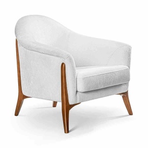 FOTOLIU CONFORTABIL VITTORIA, GRI DESCHIS/NUC, TAPITERIE DIN TEXTIL PLUSAT SI PICIOARE DIN LEMN, STIL CLASIC, ATR