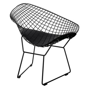 FOTOLIU CONFORTABIL VOLIER SOFT, NEGRU, DIN METAL SI PIELE ECO, STIL MODERN - Img 3