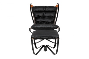 FOTOLIU CU TABURET, ARNI HIGH, NEGRU/MARO, TAPITERIE DIN PANZA SI PIELE ECOLOGICA, STIL MODERN - Img 6