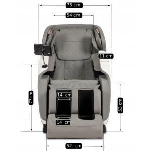 FOTOLIU DE MASAJ PROFESIONAL, VX MAX, ARTIM MEBLE, DIN PIELE ECO, CULOARE GRI, MENIU IN LIMBA ENGLEZA - Img 18
