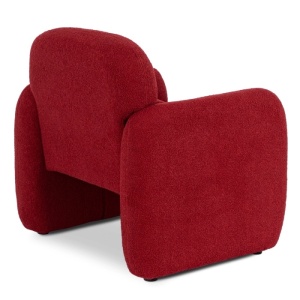 FOTOLIU DEOSEBIT, ARTIM MEBLE, REALIZAT DIN MATERIAL BOUCLE BURGUND SI METAL, STIL MODERN - Img 4