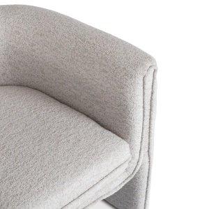 FOTOLIU DEOSEBIT, ARTIM MEBLE, REALIZAT DIN MATERIAL BOUCLE GRI SI METAL, STIL MODERN - Img 5
