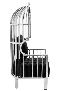 FOTOLIU EXCLUSIVIST LORD I, NEGRU/CROM, TAPITERIE DIN CATIFEA, STIL MODERN B2 - Img 4