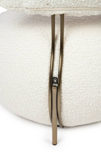 FOTOLIU LOW TEDDY, ALB/MARO, TAPITERIE DIN TEXTIL PLUSAT, STIL MODERN, B2 - Img 7