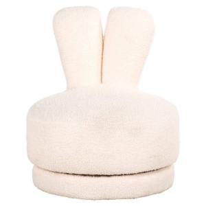 FOTOLIU PIVOTANT PENTRU COPII BUNNY, ALB, TAPITERIE DIN TEXTIL PLUSAT, STIL MODERN, RICHMOND INTERIORS - Img 2