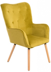 FOTOLIU QUILTED DIN LEMN SI TEXTIL MUSTAR STIL SCANDINAV